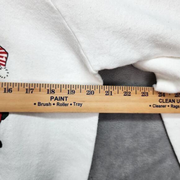 VTG 90s Christmas Sweatshirt Adult XL Noel Bunny Reindeer Bear Graphic Holiday - Picture 10 of 14